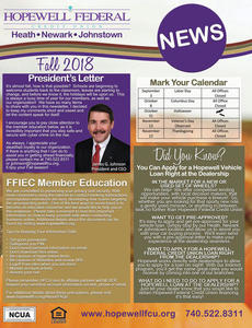 Front Cover of Newsletter